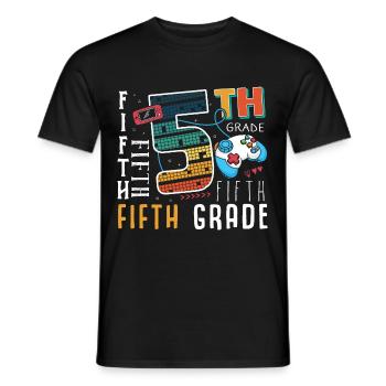 5. Klasse Gaming Schulkind - Männer T-Shirt - Schwarz - Vorne - AI Model Male 178 light (178cm)