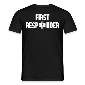 first responder - Männer T-Shirt - Schwarz - Vorne - AI Model Male 178 light (178cm)