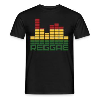 reggae - Men's T-Shirt - black - Front - AI Model Male 178 light (178cm)