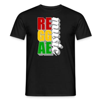 reggae - Men's T-Shirt - black - Front - AI Model Male 178 light (178cm)