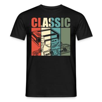 old school - Men's T-Shirt - black - Front - AI Model Male 178 light (178cm)