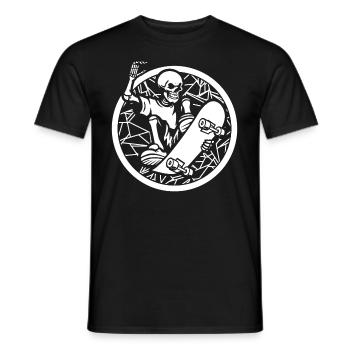 Skateboard Skeleton - Men's T-Shirt - black - Front - AI Model Male 178 light (178cm)