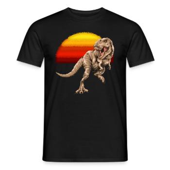 Dinosaur Tyrannosaurus - Men's T-Shirt - black - Front - AI Model Male 178 light (178cm)