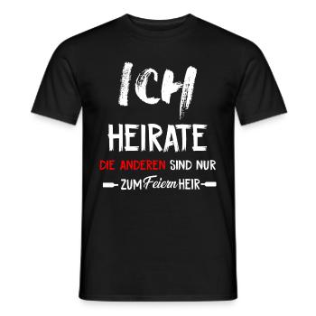 I'm getting married, the others are just celebrating here - Men's T-Shirt - black - Front - AI Model Male 178 light (178cm)