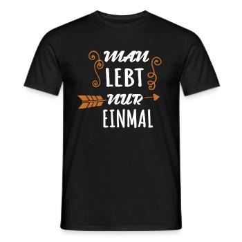 On ne vit qu’une seule fois des proverbes cool motivation - T-shirt homme - noir - Devant - AI Model Male 178 light (178cm)