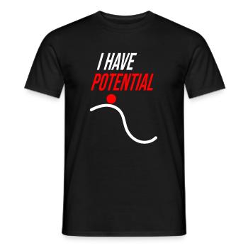 J’AI DU POTENTIEL - T-shirt homme - noir - Devant - AI Model Male 178 light (178cm)