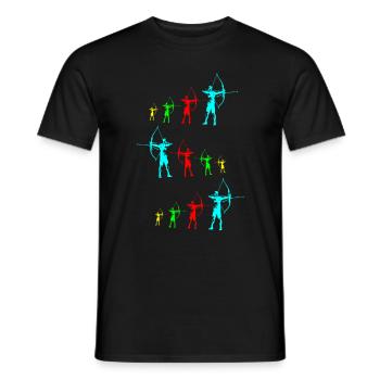 Archer tir à l'arc cadeau de chasse à l'arc - T-shirt homme - noir - Devant - AI Model Male 178 light (178cm)