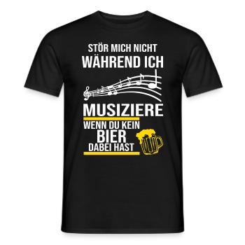 De la musique de soufflage | Musikverein | Cadeau musicien - T-shirt homme - noir - Devant - AI Model Male 178 light (178cm)