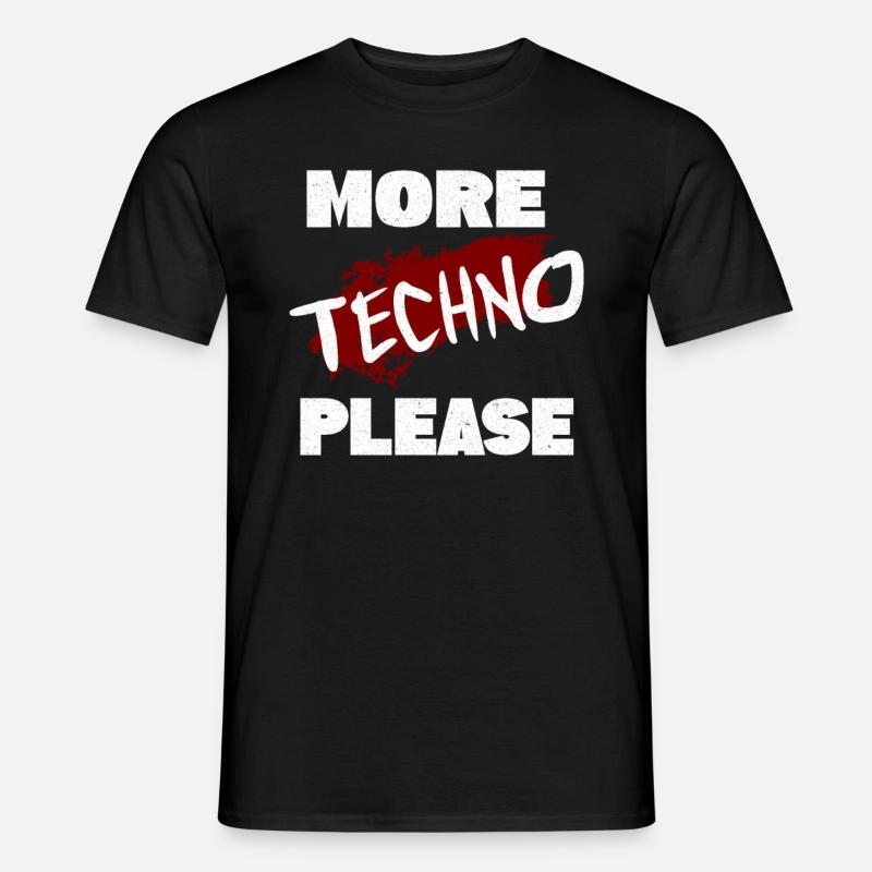 Techno - Männer T-Shirt - Schwarz