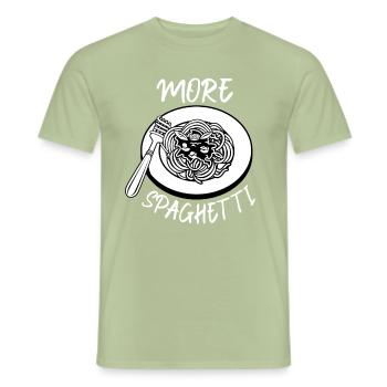Spaghetti - Männer T-Shirt - Sage - Vorne - AI Model Male 178 light (178cm)