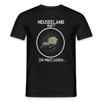Neuseeland Backpaper Urlaub Souvenir Geschenk - Männer T-Shirt - Schwarz - Vorne - AI Model Male 178 light (178cm)