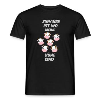 Vaches - T-shirt homme - noir - Devant - AI Model Male 178 light (178cm)