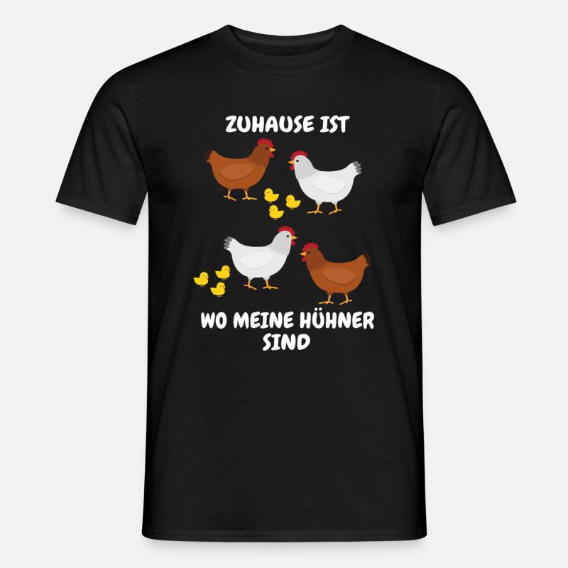Hühner - Männer T-Shirt - Schwarz