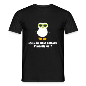 Pinguin - Männer T-Shirt - Schwarz - Vorne - AI Model Male 178 light (178cm)
