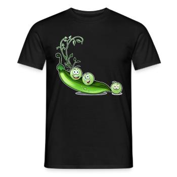 Humour de pois - T-shirt homme - noir - Devant - AI Model Male 178 light (178cm)