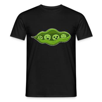 Erbsen Bohnen - Männer T-Shirt - Schwarz - Vorne - AI Model Male 178 light (178cm)