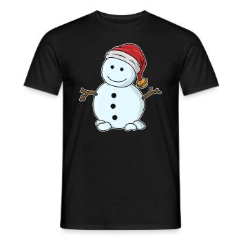 Bonhomme de neige sans nez - T-shirt homme - noir - Devant - AI Model Male 178 light (178cm)