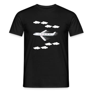 avion - T-shirt homme - noir - Devant - AI Model Male 178 light (178cm)