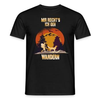 Mir reichts ich geh Wandern | Bergsteigen Berge - Männer T-Shirt - Schwarz - Vorne - AI Model Male 178 light (178cm)