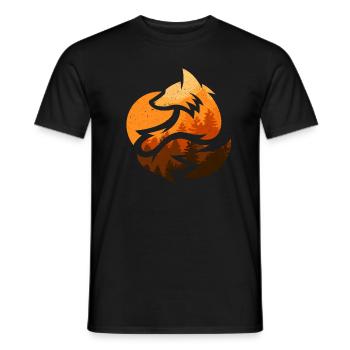 Cadeaux Fox Design Animal - T-shirt homme - noir - Devant - AI Model Male 178 light (178cm)