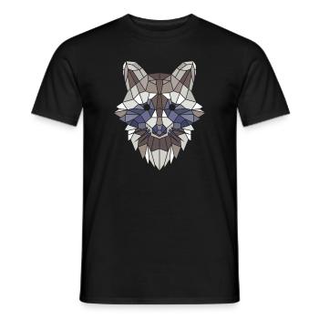 Polygon Art Geometric Raccoon Gift - Men's T-Shirt - black - Front - AI Model Male 178 light (178cm)