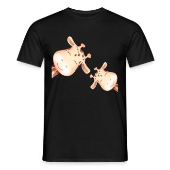 Giraffes - Men's T-Shirt - black - Front - AI Model Male 178 light (178cm)
