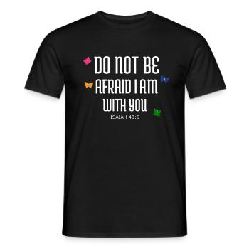 Bible Verses Christian Butterfly Isaiah - Men's T-Shirt - black - Front - AI Model Male 178 light (178cm)
