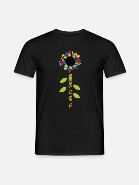 You Are My Sunshine - Sunflower Autism - Men's T-Shirt - black