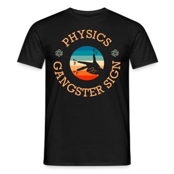 Physics gangster sign characters physicist - Men's T-Shirt - black - Front - AI Model Male 178 light (178cm)