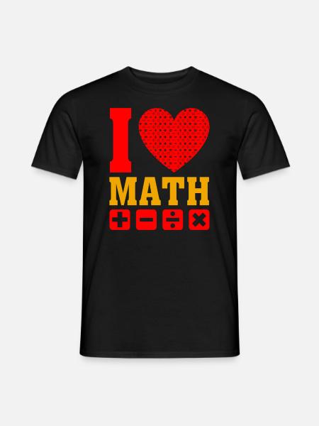 J'aime les maths - j'aime les maths Math Heart Love - T-shirt homme - noir