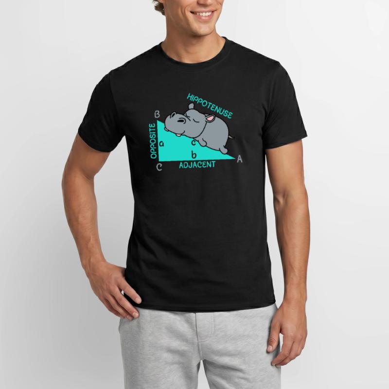 Hippotenuse math math math teacher joke fun Men's T-Shirt