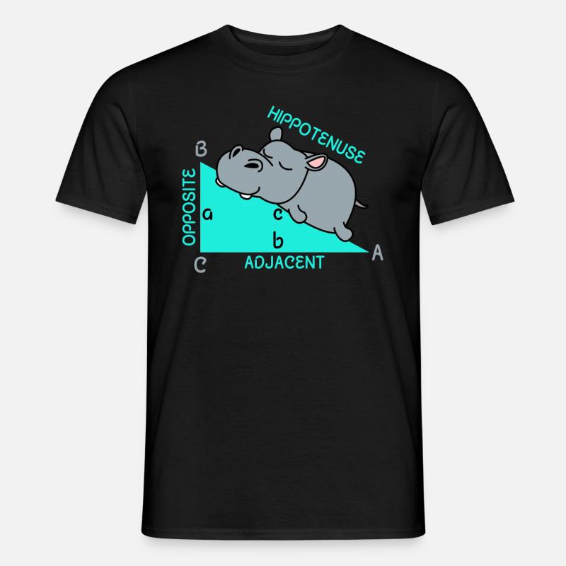Hippoténuse math maths professeur de mathématiques blague - T-shirt homme - noir