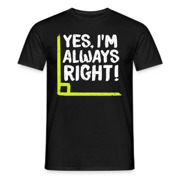 J'ai raison! Mathématicien maths maths - T-shirt homme - noir - Devant - AI Model Male 178 light (178cm)