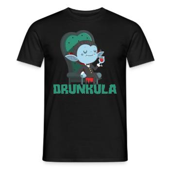Drunkula vampire avec alcool vin bière boire amusant - T-shirt homme - noir - Devant - AI Model Male 178 light (178cm)