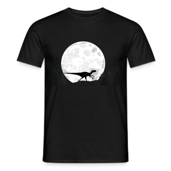 Dinosaure Velociraptor - T-shirt homme - noir - Devant - AI Model Male 178 light (178cm)