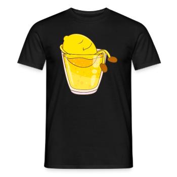 Sweet lemon in lemon lemonade soft drink - Men's T-Shirt - black - Front - AI Model Male 178 light (178cm)