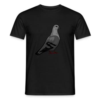 Pigeon amour pigeon colombophiles pigeons voyageurs - T-shirt homme - noir - Devant - AI Model Male 178 light (178cm)