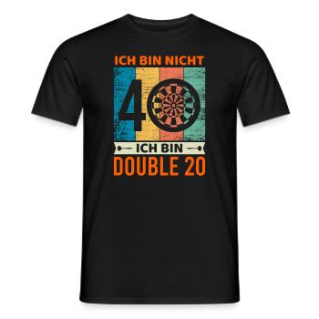 40. Geburtstag Dart - Männer T-Shirt - Schwarz - Vorne - AI Model Male 178 light (178cm)