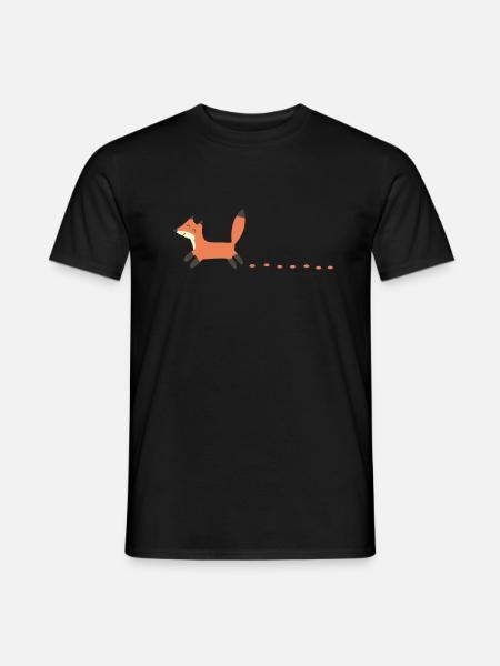 Fox Foxes Fox Tracks Fox Lovers Gift - Men's T-Shirt - black