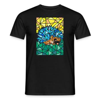 Igel Polygon Abstrakte Kunst - Männer T-Shirt - Schwarz - Vorne - AI Model Male 178 light (178cm)