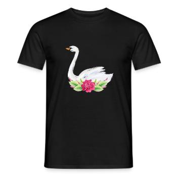 Cygne - T-shirt homme - noir - Devant - AI Model Male 178 light (178cm)