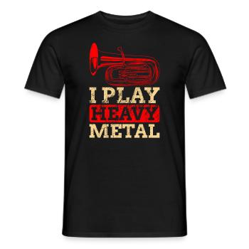 Conception de tuba pour hommes - T-shirt homme - noir - Devant - AI Model Male 178 light (178cm)
