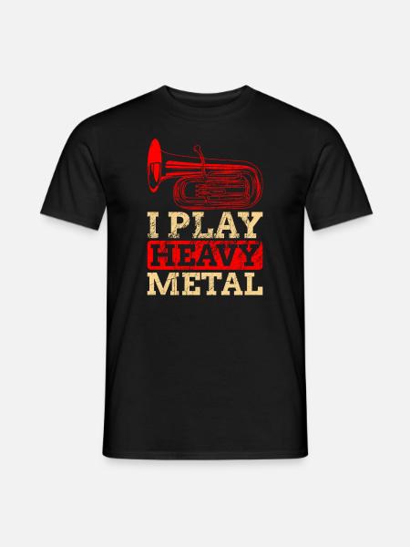 Men's tuba design - Men's T-Shirt - black