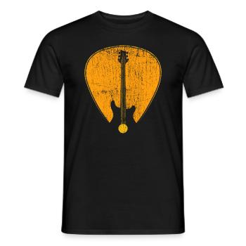 Electric guitar bass music - Men's T-Shirt - black - Front - AI Model Male 178 light (178cm)