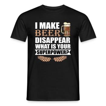 Beer funny sayings beer drinker gift - Men's T-Shirt - black - Front - AI Model Male 178 light (178cm)