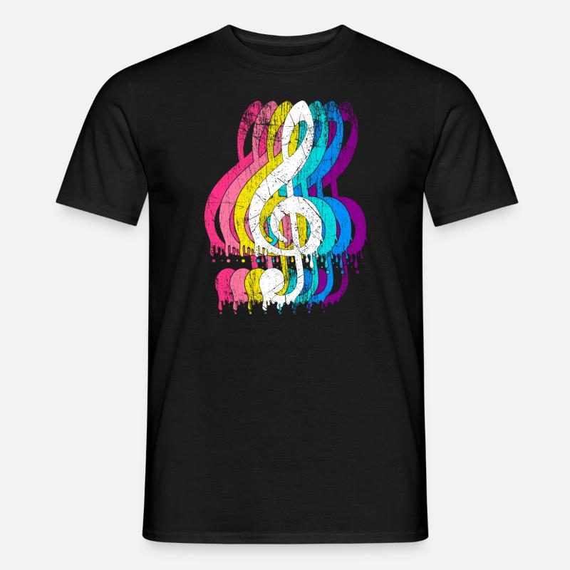 Musicien clef clé de sol musique - T-shirt homme - noir
