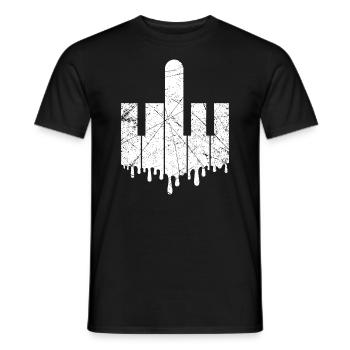 Piano Pianisten Witz Lustiges Geschenk - Männer T-Shirt - Schwarz - Vorne - AI Model Male 178 light (178cm)