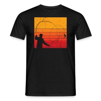 Fliegen Angler Fischer Fliegenangler Geschenk - Männer T-Shirt - Schwarz - Vorne - AI Model Male 178 light (178cm)