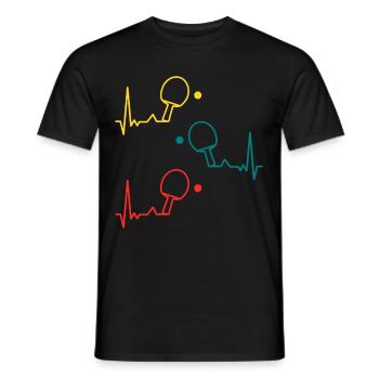 Table tennis - Men's T-Shirt - black - Front - AI Model Male 178 light (178cm)