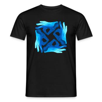 Signes de plongée symbole art plongeur cadeau - T-shirt homme - noir - Devant - AI Model Male 178 light (178cm)